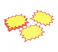 sourcing map Blank Star Burst Sale Signs Price Tags 160x120mm 100 Pack | Paper Pricing Labels for Retail Sales Pricing,Yellow