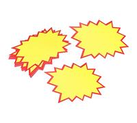 sourcing map Blank Star Burst Sale Signs Price Tags 180x140mm 100 Pack | Paper Pricing Labels for Retail Sales Pricing,Yellow
