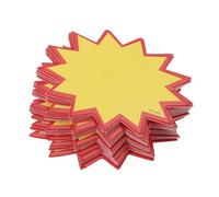 sourcing map Blank Star Burst Sale Signs Price Tags Fluorescent Star Pricing Labels 50x70 mm Colors for Retail Sales Pricing, Pack of 100