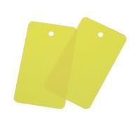 sourcing map Blank Waterproof Eyelet Hole Plastic Shipping Tags,Blank Labeling Tags for Product Identification Tags,Valve Marking,Outdoor Tagging,4x7cm/1.6 x 2.8 Inch Pack of 100,Yellow