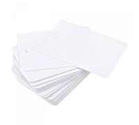 sourcing map Blank Waterproof Eyelet Hole Plastic Shipping Tags, for Product Identification Tags, Valve Marking, Outdoor Tagging,1.6 x 2.4 Inch White Pack of 50