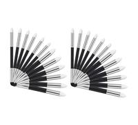 sourcing map Blending Sponge Pen, 2 Size Double Headed Washable Sketch Wipe Rubbing Brush Drawing Art Blenders Tool Reusable for Artist Shadow Detail Correcting(Pack of 12, Silver Tone)