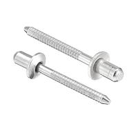 sourcing map Blind Rivets, 304 Stainless Steel Pull Rivets Core Decoration Rivets 4.8mm Diameter 8mm Grip Length Close End Silver Tone, 25pcs