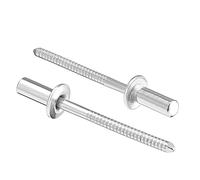 sourcing map Blind Rivets, 304 Stainless Steel Pull Rivets Core Decoration Rivets 4mm Diameter 11mm Grip Length Silver Tone, 100pcs