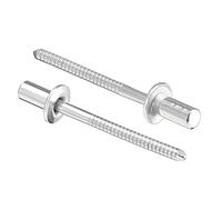 sourcing map Blind Rivets, 304 Stainless Steel Pull Rivets Core Decoration Rivets 4mm Diameter 9mm Grip Length Silver Tone, 50pcs