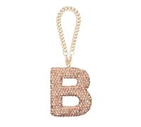 sourcing map Bling Car Letter Charm, Initial B Letter Interior Car Rear View Mirror Decoration Hanging Crystal Ornaments for Women Bags Water Cup DIY Craft, Champagne
