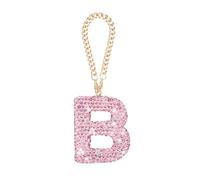 sourcing map Bling Car Letter Charm, Initial B Letter Interior Car Rear View Mirror Decoration Hanging Crystal Ornaments for Women Bags Water Cup DIY Craft, Pink