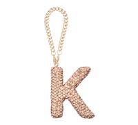 sourcing map Bling Car Letter Charm, Initial K Letter Interior Car Rear View Mirror Decoration Hanging Crystal Ornaments for Women Bags Water Cup DIY Craft, Champagne