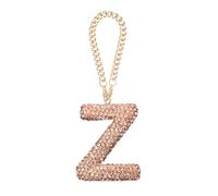 sourcing map Bling Car Letter Charm, Initial Z Letter Interior Car Rear View Mirror Decoration Hanging Crystal Ornaments for Women Bags Water Cup DIY Craft, Champagne