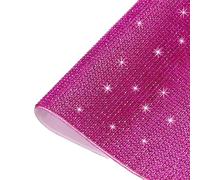Sourcing Map Bling Crystal Rhinestone Sheet Self-Adhesive Diamond Gems Sticker 9.44 x 7.87 Inch for Car Decoration, Phone, Clothing, DIY Craft - Purple Red