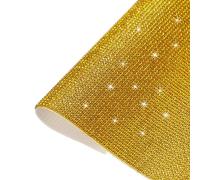 sourcing map Bling Crystal Rhinestone Sheet Self-Adhesive Rhinestone Diamond Gems Sticker 15.75 x 9.44 Inch DIY Car Decoration Sticker for DIY Car Phone Clothing, DIY Craft Gold