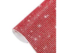 sourcing map Bling Crystal Rhinestone Sheet Self-Adhesive Rhinestone Diamond Gems Sticker 4.72 x 7.87 Inch DIY Car Decoration Sticker for DIY Car Phone Clothing, DIY Craft Light Red