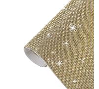 sourcing map Bling Crystal Rhinestone Sheet Self-Adhesive Rhinestone Diamond Gems Sticker 4.72 x 7.87 Inch DIY Car Decoration Sticker for DIY Car Phone Clothing, DIY Craft Light Yellow