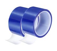 sourcing map Blue Heat Tape, 2 Rolls 50mmx33m 108ft High Temperature Heat Resistant Tape for Sublimation,Heat Vinyl Press,Heat Transfer, Circuit Board, No Residue