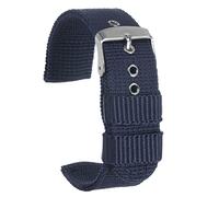 sourcing map Blue Nylon Watch Band 18mm Width Soft and Comfortable Nylon Strap for Men, Universal Replacement Canvas Watchband
