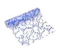 sourcing map Blue Table Runner Roll, 11" x 9 Feet Sequin Foil Metallic Mesh Table Runner Decor Sparkle Foil Thin Table Decoration Centerpiece for Wedding Birthday Party Christmas