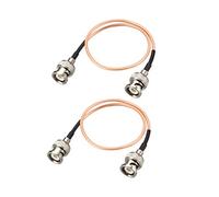 sourcing map BNC Male to BNC Male Coax Cable RG316 RF Coaxial Cable 50 Ohm 1.5 Feet 2pcs for Video Signals,CCTV,DVR,Camera