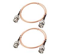 sourcing map BNC Male to BNC Male Coax Cable RG316 RF Coaxial Cable 50 Ohm 2 Feet 2pcs for Video Signals,CCTV,DVR,Camera
