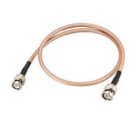 sourcing map BNC Male to BNC Male Coax Cable RG400 Low Loss RF Coaxial Cable 50 Ohm 0.9M/3Ft