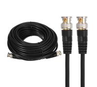 sourcing map BNC Male to BNC Male Coaxial Cable, 15M 75-3 Video Cable Extension Connector for DVR CCTV Camera Security System Monitor Video Connection, Black