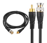 sourcing map BNC Male to RCA Male Coaxial Cable, 1.5M RG59 75-3, Black