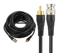 sourcing map BNC Male to RCA Male Coaxial Cable, 10M RG59 75-3 Video Cable Extension Connector for DVR CCTV Camera Security System Monitor Video Connection, Black