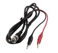 sourcing map BNC Test Leads, 1.5M Long BNC Male to Double Alligator Clip Tester Cable, BNC Male Plug to Dual-Head Test Hook Crocodile Clips Probe Banana Wire for Oscilloscope, Red Black