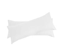 sourcing map Bolster Pillowcase Soft 1800 Series Microfiber 90 Gsm Ployester, Set of 2 Long Pillow Covers for Body Pillows 4ft, 4.5ft, 5ft, 6ft Snow White 50 x 150cm/ 5ft