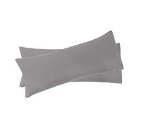 sourcing map Bolster Pillowcase Soft 1800 Series Microfiber 90 Gsm Ployester, Set of 2 Long Pillow Covers for Body Pillows 4ft, 4.5ft, 5ft, 6ft Grey 50 x 150cm/ 5ft
