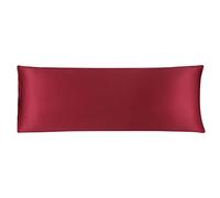 sourcing map Bolster Pillowcases 20"x54" Satin Silky Body Pillowcase for Hair and Skin, Wrinkles - Fade Free Long Pillow Cover - Wine Red
