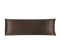 sourcing map Bolster Pillowcases 20"x60" Satin Silky Body Pillowcase for Hair and Skin, Wrinkles - Fade Free Long Pillow Cover - Brown