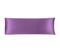 sourcing map Bolster Pillowcases 20"x60" Satin Silky Body Pillowcase for Hair and Skin, Wrinkles - Fade Free Long Pillow Cover - Purple