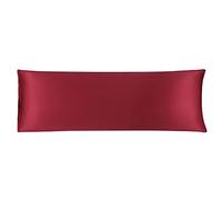 sourcing map Bolster Pillowcases 20"x60" Satin Silky Body Pillowcase for Hair and Skin, Wrinkles - Fade Free Long Pillow Cover - Wine Red