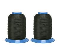 sourcing map Bonded Polyester Sewing Threads 610 Yards 420D/0.45mm Extra Strong Upholstery Thread for Manual and Machine Sews (Dark Olive Black, 2pcs)