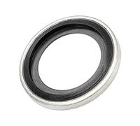 sourcing map Bonded Sealing Washers M16 21.5x13.8x3mm Carbon Steel Nitrile Rubber Gasket, Pack of 10