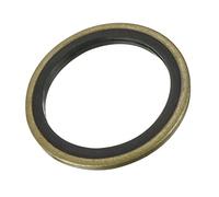 sourcing map Bonded Sealing Washers M24 31.5x24x2mm Carbon Steel Nitrile Rubber Gasket, Pack of 10