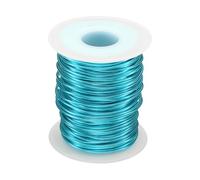 sourcing map Bonsai Wire Anodized Aluminum Training Wire Roll 1.5mm/15 Gauge 98ft Length Bendable Bonsai Tree Wire for Garden, Horticulture, Landscape, Planting, Lake Blue