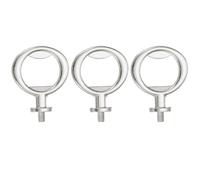 sourcing map Bottle Opener, 3Pcs 50mm - Zinc Alloy Screw Beer Opener, Flat Inserts Kit Threaded Hardware for Wedding Wine Party DIY Craft and Handmade (Silver)