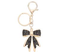 sourcing map Bow Keychain Keychains, Pendant Key Chain Keyring Bags Charm Backpack, Black