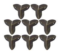 sourcing map Box Corner Protectors Elegant Bronze Tone Triangle Frame Corner Protector for Jewelry Desk Box Furniture Pack of 8