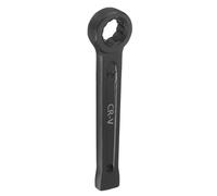 sourcing map Box End Striking Ring Wrench 17mm Metric CR-V Steel 12-Point Flat Strike Wrench Baking Paint Single Head Spanner Hand Tool for Mechanical Automotive Repair