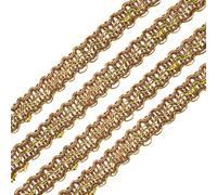 sourcing map Braid Gimp Trim 3/8" x 13 Yards Polyester Upholstery Trim Decorative Woven Fabric Ribbon Trim for DIY Craft Sewing Accessories Costume Home Decoration, Orange