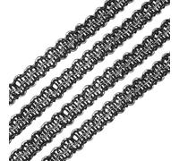 sourcing map Braid Gimp Trim 3/8" x 13 Yards Polyester Upholstery Trim Decorative Woven Fabric Ribbon Trim for DIY Craft Sewing Accessories Costume Home Decoration, Black White