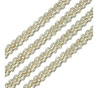 sourcing map Braid Gimp Trim 3/8" x 13 Yards Polyester Upholstery Trim Decorative Woven Fabric Ribbon Trim for DIY Craft Sewing Accessories Costume Home Decoration, Light Green