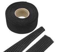 sourcing map Braided Cable Sleeves Heat Shrinkable Fabric Sleeving, 1 3/8" 40ft Black 2:1 Ratio Heat Shrinkable Cord Protector for Harness Cable, Network Cable Protection, Cable Management