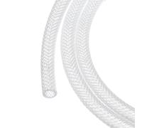 sourcing map Braided Clear PVC Vinyl Tubing 1/4" ID 3/8" OD PVC Tube High Pressure Water Hose 25ft for Industrial Tubing, Pump, 6.4mm x 9.5mm