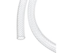 sourcing map Braided Clear PVC Vinyl Tubing 3/8" ID 1/2" OD PVC Tube High Pressure Water Hose 10ft for Industrial Tubing, Pump, 9.5mm x 12.7mm