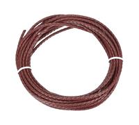 sourcing map Braided Leather Cord, 4mm Round Braided Faux Leather Necklace Cord Bolo Tie String 2 Yard for Jewelry Making Necklace Crafts Beading Braiding 59