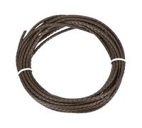 sourcing map Braided Leather Cord, 4mm Round Braided Faux Leather Necklace Cord Bolo Tie String 2 Yard for Jewelry Making Necklace Crafts Beading Braiding 56