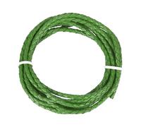 sourcing map Braided Leather Cord, 4mm Round Braided Faux Leather Necklace Cord Bolo Tie String 2 Yard for Jewelry Making Necklace Crafts Beading Braiding 89